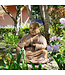 Bouddha Namasté 34 po | Sculpture zen décorative haut de gamme