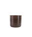 Scheurich Cache-pot céramique ligné brun 8 po