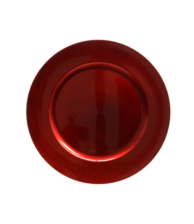 Assiette plastique rouge | Accessoire chic et festif pour la maison