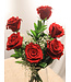 6 Roses Rouges et ses compliments | SV-022