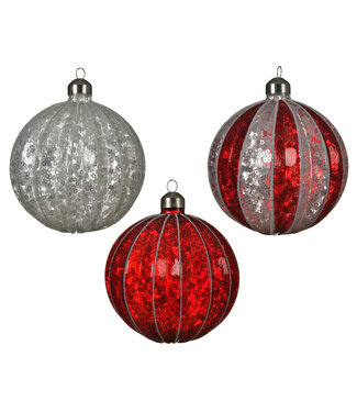 Boule de verre rouge et/ou blanche