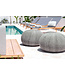 Arezzo gris | Pouf et siège d’appoint confortable pour intérieur/extérieur