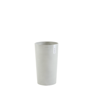 Ecopots Pot Amsterdam mi-haut blanc-gris