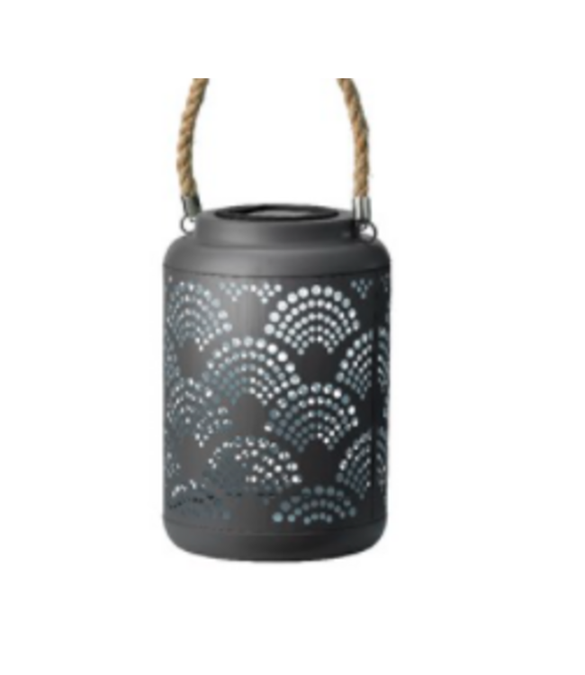 Lanterne solaire en fer | Accessoire chic et lumineux