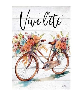 Drapeau- Vive l'été Bicyclette 28 x 40 po