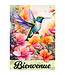 Drapeau- Bienvenue colibri 28 x 40 po