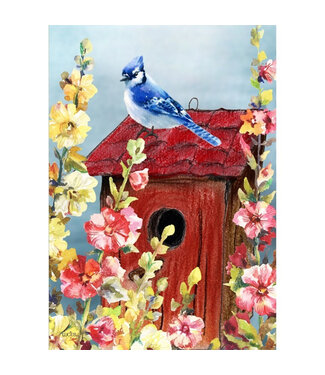 Drapeau-Dans ma cabane rouge 28 x 40 po