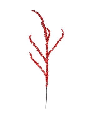 Tige de mini baies rouges lustrées