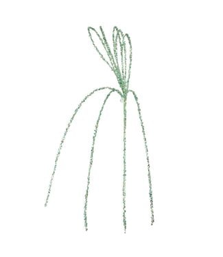 Tige boucle pailletée vert menthe