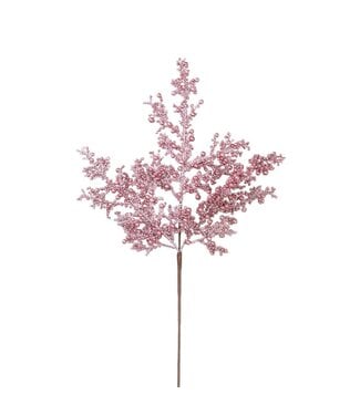 Tige de baies et verdure rose