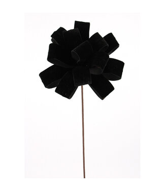 Tige boucle de ruban en velours noir