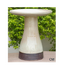 Bain d'oiseau terrecuite glace crème 18po | Décoration de jardin facile d'entretien