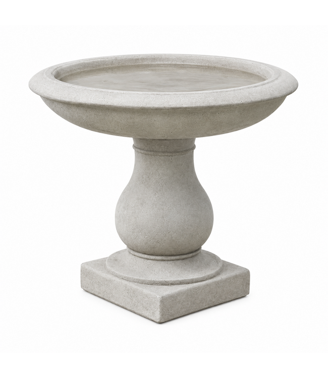 Bain d'oiseaux de table Greystone | Bain d’oiseaux compact en pierre reconstituée