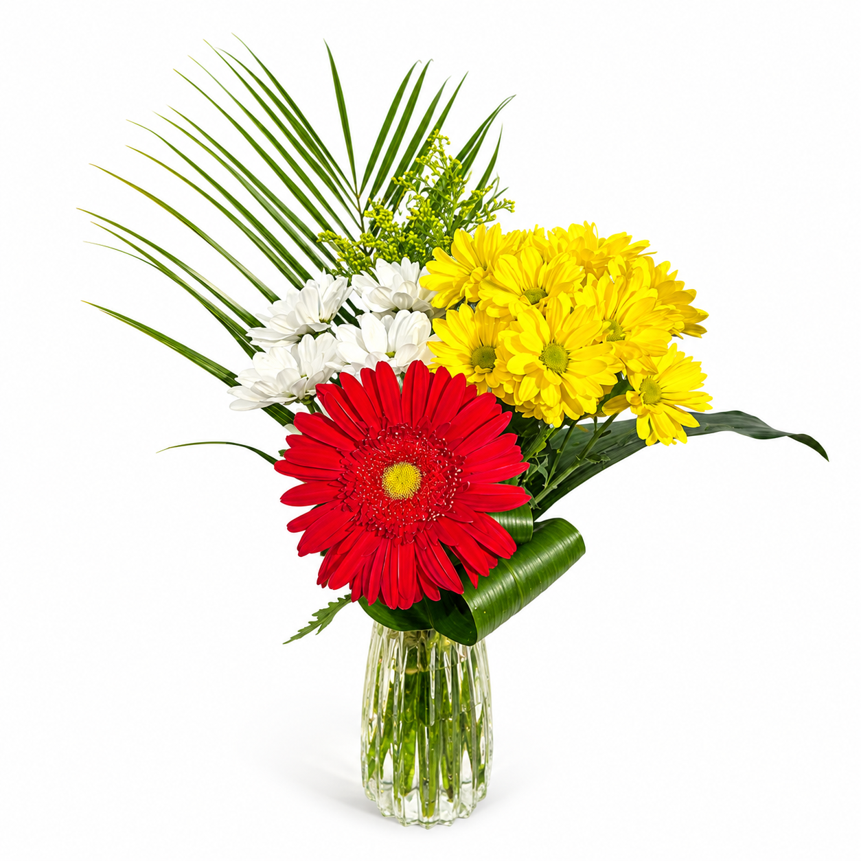 Composition florale fraîche et unique chaque semaine!