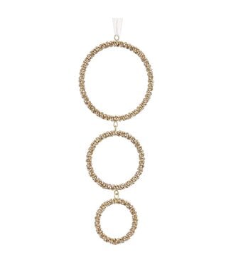 Anneaux (3) suspendues or brillant