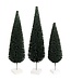 Sapin vert émeraude brillant sur cube blanc | Décor de Noël
