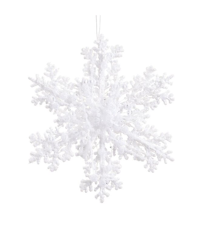 Flocon blanc enneigé | Décoration hivernale
