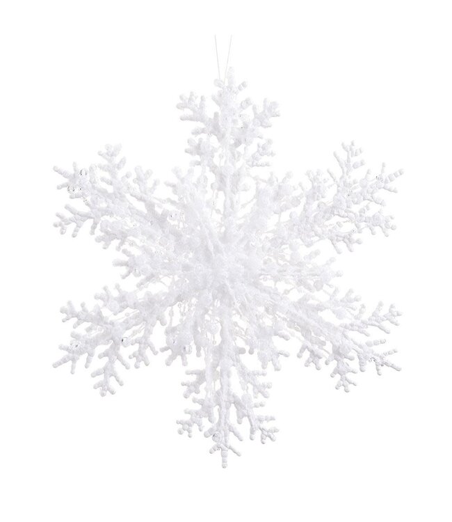Flocon blanc enneigé | Décoration hivernale