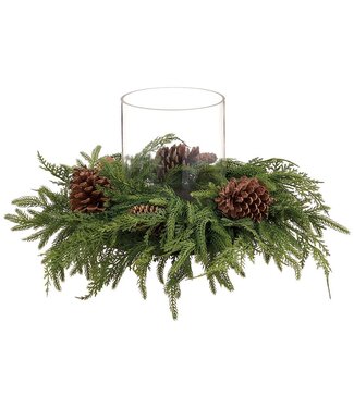 Chandelier pin et cocottes naturel