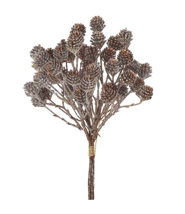 Bouquet de mini cocottes givrées brillantes | Pic décoratif