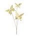 Tige de papillon or métallique | Pic décoratif