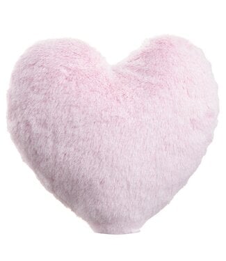 Coeur rose en fourrure