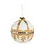 Boule cadeau blanche et or