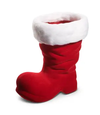 Botte de velours rouge et blanche