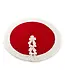 Jupe de sapin velours rouge et boucles blanche