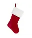 Bas de noël velours rouge et blanc