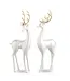 Renne blanc et cornes or 2 ass.)