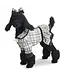 Labradoodle noir manteau carreauté blanc | Décoration mignone