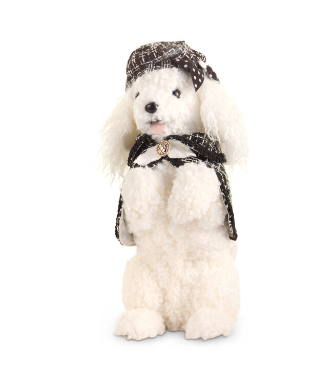 Caniche cape carreauté | Peluche chic