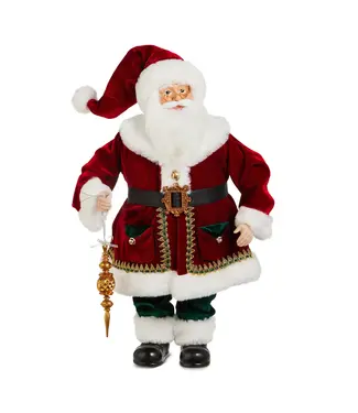 Père Noël velours rouge et vert