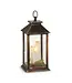 Lanterne bronze 3 chandelles et verdure