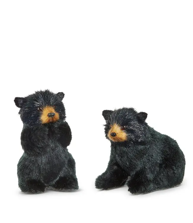 Ornement ours noir (2 ass.) | Décoration animaux