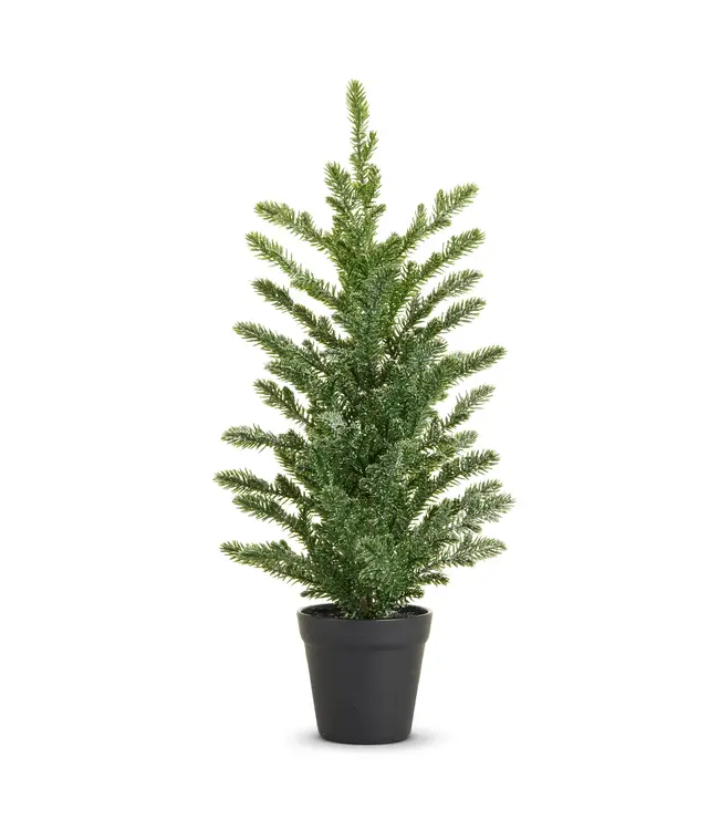 Sapin givré en pot | Décoration de Noël