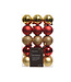 Ensemble de 30 boules rouge et or