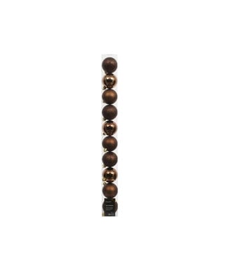 Tube de 10 boules de Noël espresso mixte