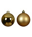 Boules de Noël plastique dorées | Ensemble de 6