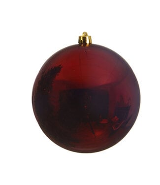 Boule de Noël bourgogne brillante