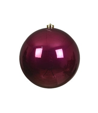 Boule de Noël cerise lustré