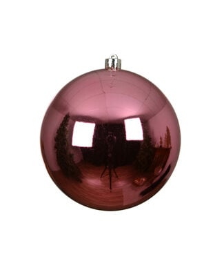 Boule plastique rose lustré