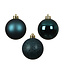 Tube de 10 boules de Noël émeraude mixte | Décor riche & chaleureux