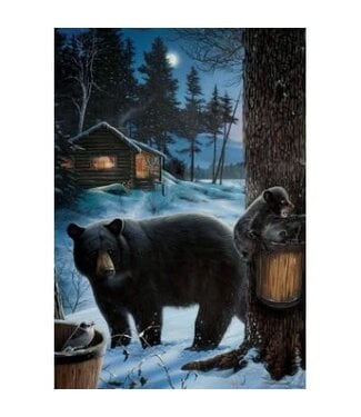 Drapeau ours en hiver 28 x 40