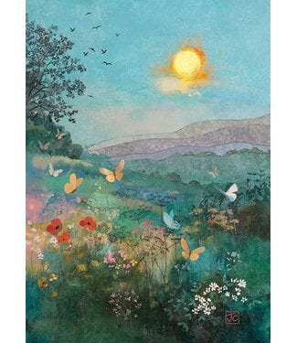Carte - Paysage, papillons et montagnes