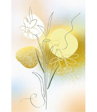 Carte - Fleurs abstraites
