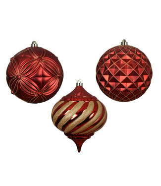 Boule rouge et or