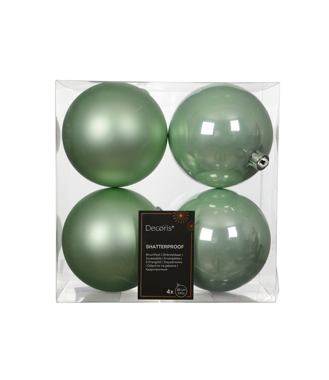 Boules de Noël menthe mates et brillantes | Douceur hivernale