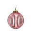 Boule de Noël transparente lignée rose